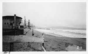 Looking south from point 100 feet south of Washington Street at end of Ocean Front Walk, Los Angeles County, 1940