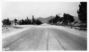 From a point 150 feet west of Bradley Street looking east along Radford Avenue, San Fernando Valley, Los Angeles, 1928