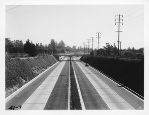 Arroyo Seco Parkway, State Route 205, looking north from Arroyo Drive, Los Angeles County, 1941