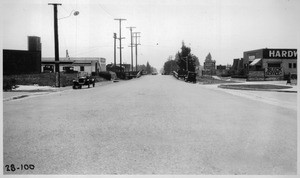 Allen Avenue crossing from point north of Locust Street looking south, Los Angeles County, 1928