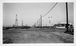 State Route 165, Figueroa Street, looking north from south side of "O" Street (State Route 60), Los Angeles County, 1939