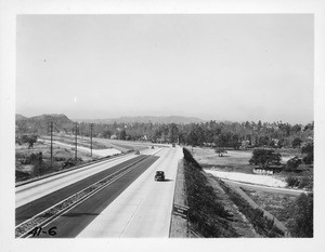 Arroyo Seco Parkway, State Route 205, looking south from Arroyo Drive, Los Angeles County, 1941