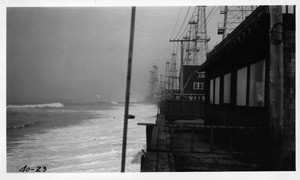 Looking north from bulkhead at foot of 45th Avenue, Los Angeles County, 1940