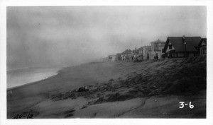 Looking north from point opposite Hermosa Biltmore (formerly Surf and Sand Club), Hermosa Beach, Los Angeles County, 1940