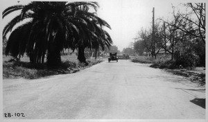 Craig Avenue from point north of Santa Fe crossing looking south, Los Angeles County, 1928