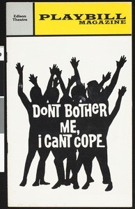 Program for Don't Bother Me, I Can't Cope, Edison Theatre, 1973