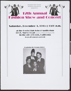 12th annual fashion show and concert program, 1995