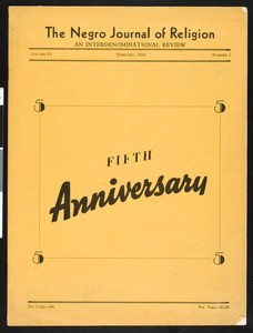 The Negro Journal of Religion Fifth Anniversary, 1940