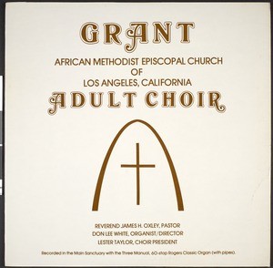 Adult choir (Grant African Methodist Episcopal church of Los Angeles, California)