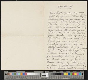 Hamlin Garland, letter, to Lorado Zodac Taft