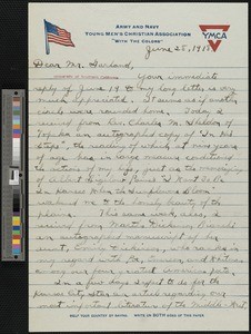 Willard Wattles, letter, 1918-06-28, to Hamlin Garland