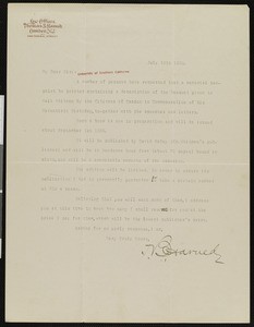 Thomas Biggs Harned, letter, 1889-07-18, to Hamlin Garland