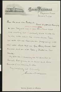 Charles Moore, letter, 1938-01-03, to Hamlin Garland