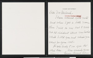 Corinne Roosevelt Robinson, letter