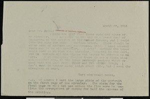 Hamlin Garland, letter, 1913-04-26, to Henry Hoynes