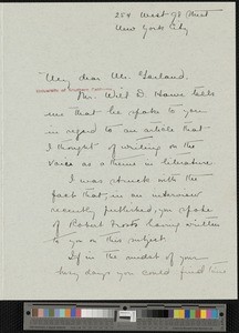 Margaret W. Watson, letter, 1921-03-24, to Hamlin Garland