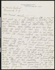 John Gammons, letter, 1928-10-30, to Hamlin Garland