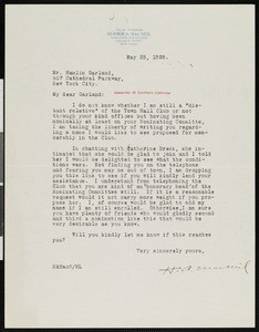 Hermon A. MacNeil, letter, 1928-05-25, to Hamlin Garland
