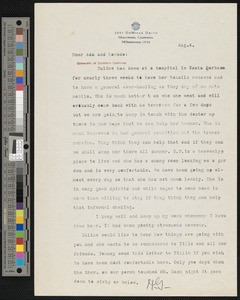 Hamlin Garland, letter, to Lorado Zodac Taft