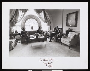 Herbert G. Klein with Lyndon Johnson and Tom Johnson