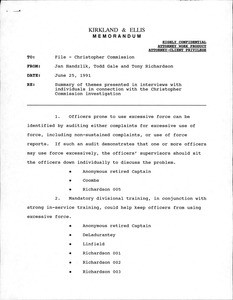 Handzlik, memo, 1991-06-25, re Interview themes