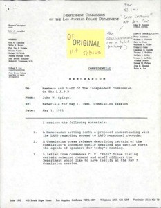 11.4. IC on LAPD / general counsel - 1991 May 1 meeting (1 of 4), 1991 Apr. 17 - May 8