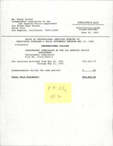 15.2. IC on LAPD / general counsel - firms' cumulative, 1991-06-22