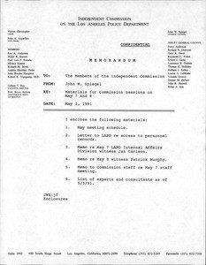 11.5. IC on LAPD / general counsel - 1991 May 7-8 meetings, 1984 June - 1991 May 6