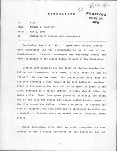 6.18. IC on LAPD / general counsel witness - Cunningham, Noel, 1991-05-02