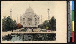 Ground view of the Taj Mahal, Agra, India, ca.1920-1940