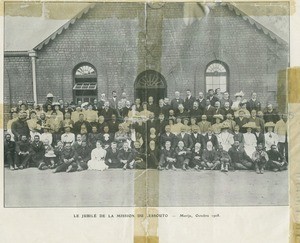 Group portrait taken during the Jubilee of the Basutoland Mission, 1908