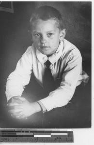 A Russian child studying at Dalian, China, 1939