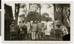 Carriers from Aira at a spear dance, Adis Abeba, Ethiopia