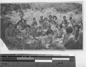 Novices on a picnic at Fushun, China, 1936