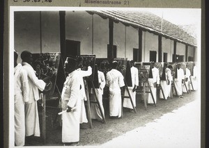 Drawing lesson in a teachers' training college