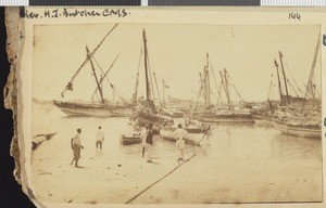 Fishing boats, Dar es Salaam, Tanzania, 1918