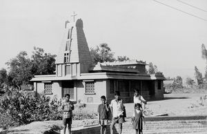 Tamil Nadu, South India. The new Vadalour Church, Alanathur, 1989