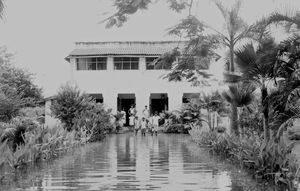 East Jeypore, Orissa, India. The Gunupur Boys Hostel during the flooding, September 1980