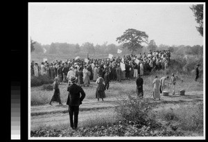 Tree planting ceremony, Yenching University, Beijing, China, 1923