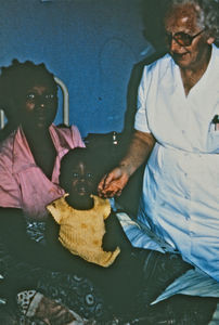 DMS Missionary and Nurse, Ellen Margrethe Christensen, leader of the Izimbya clinic, Kagera Reg