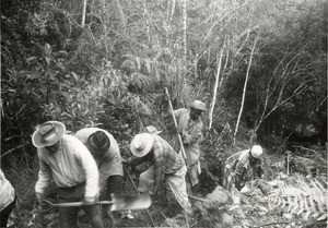 Digging of the canal of Ambodiriana, in Madagascar