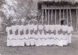 Women and girls as confirmation candidates in Foumban, Cameroon