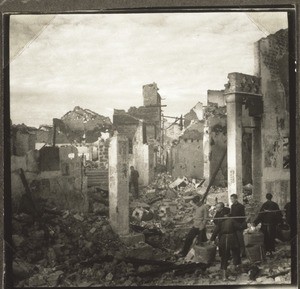 Bomb damage in Laolung, December 1938