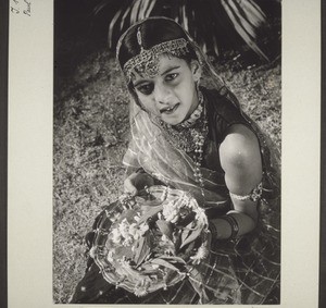 India, near Bombay. Mahratha girl