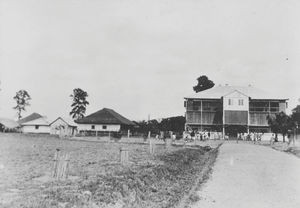 Missionary bungalow at Grahampur, Assam, North India, built 1892. (Photo ca. 1893-94)