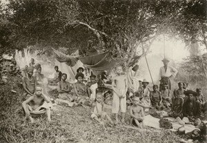 Camp of fishermen, in Gabon