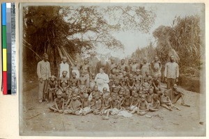 Ramseyers and liberated slaves, Kumasi, Ghana, ca.1885-1895