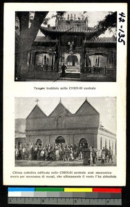 Buddhist temple and Catholic Church, China, ca.1920-1940