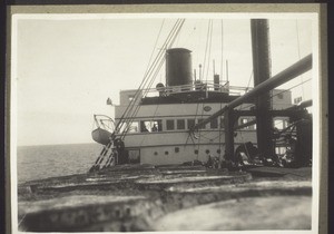 Der Frachtdampfer 'Helder', der Miss. Wunderli in die Heimat brachte