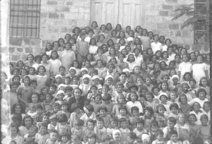 Group photo of all Fugleredens children. The photo is sent as a Christmas greeting to Fuglerede